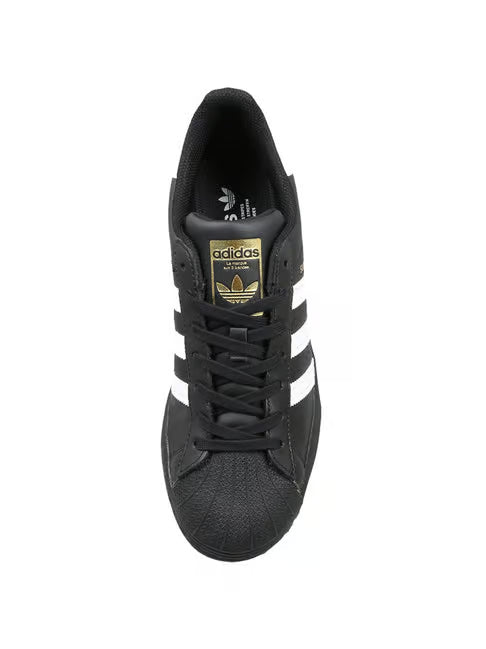 A Originals Men Black & White Superstar Textured Detail Sneakers - BRANDSAT50