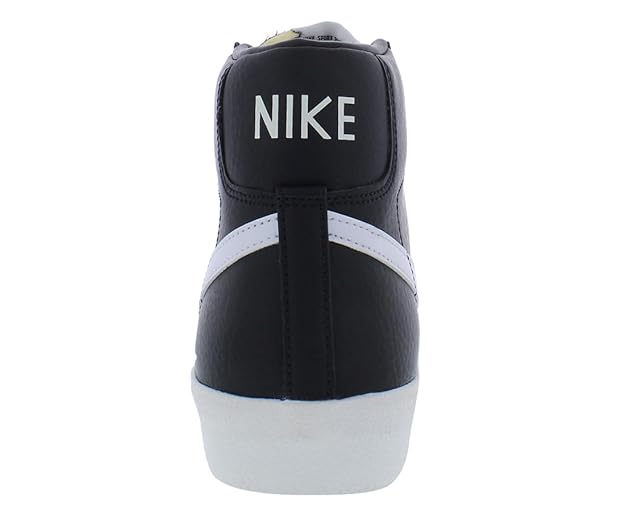 N Mens Blazer Mid '77 VNTG Black/White-SAIL Mid-Top Sneaker - BRANDSAT50