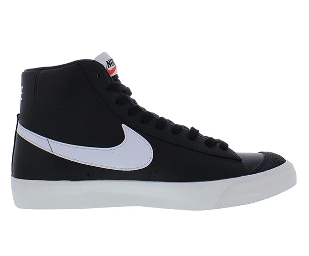 N Mens Blazer Mid '77 VNTG Black/White-SAIL Mid-Top Sneaker - BRANDSAT50